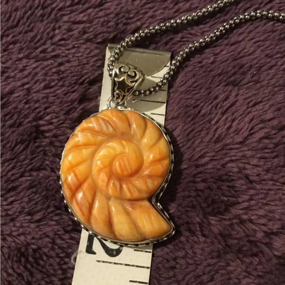 NWT Samual B 18K Accented Spiney Oyster Gemstone Gold Necklace 18” - 26-28” - Picture 6 of 9